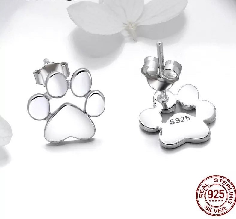 Paw Print Earrings Etsy Canada