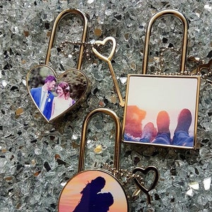 Personalised PadLock With Photo Printing & Engraved lock/Love lock