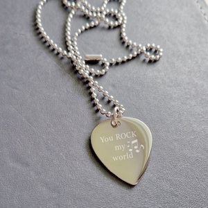 Personalised Engraved Guitar Pick Keyring – Musician Gift