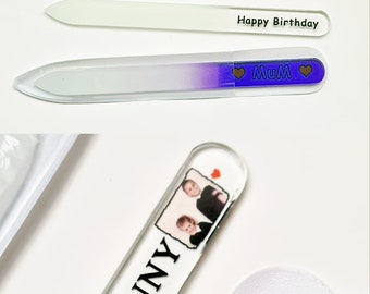 Personalised Nail File – Custom Text, Photos, Logos Printed – Choice of Colours
