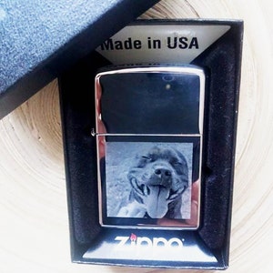 Custom /Personalised Engraved Genuine Zippo Lighter Chrome Polished