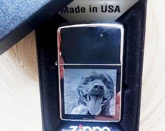 Custom /Personalised Engraved Genuine Zippo Lighter Chrome Polished