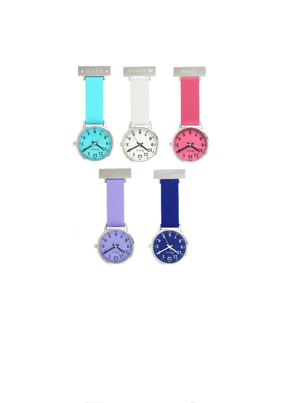 Personalised Engraved Nurse Watch Pink, Navy, Lilac and