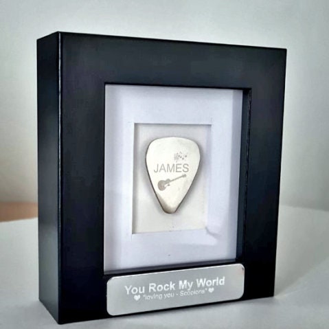 Pendente plettro in argento 925 con frase personalizzata | Creazioni Milly
