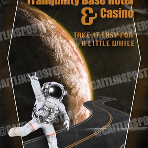 Arctic Monkeys - Tranquility Base Hotel &Casino Geïnspireerde Poster