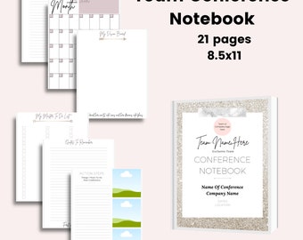 Team Conference Notebook | Direct Sales Planner | Note-Taking Organizer | Business Planning Journal