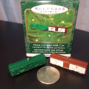 Horse Car and Milk Car - Miniature Lionel Norfolk and Western
