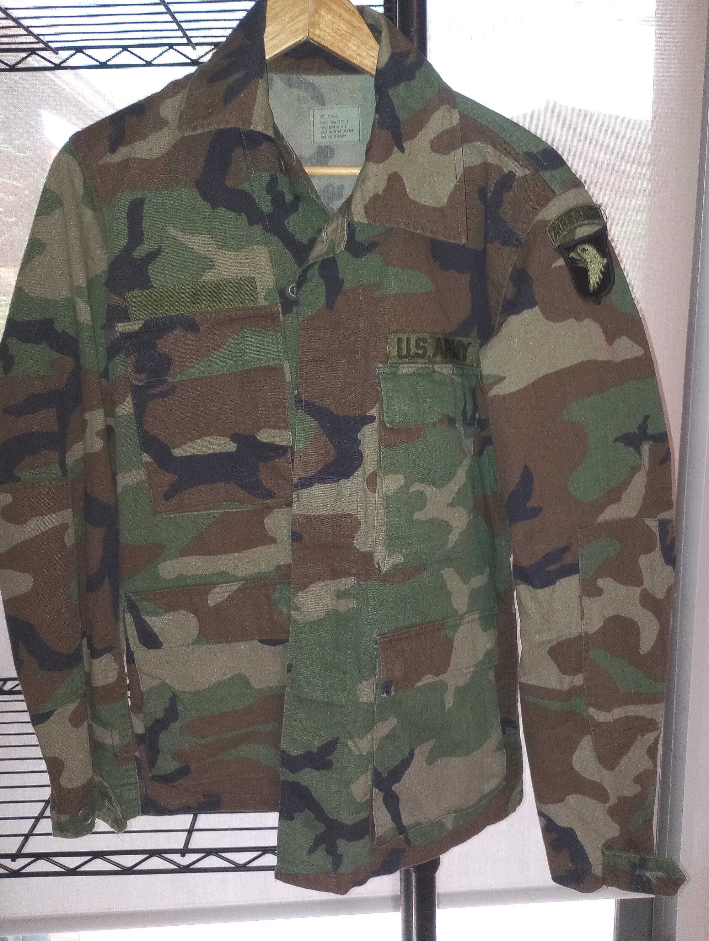 アメリカ　本物 陸軍　USED ARMY BDU セット　中古 USAミリタリーBDUセット カモー 本物 陸軍 USED ARMY BDU MILITARY