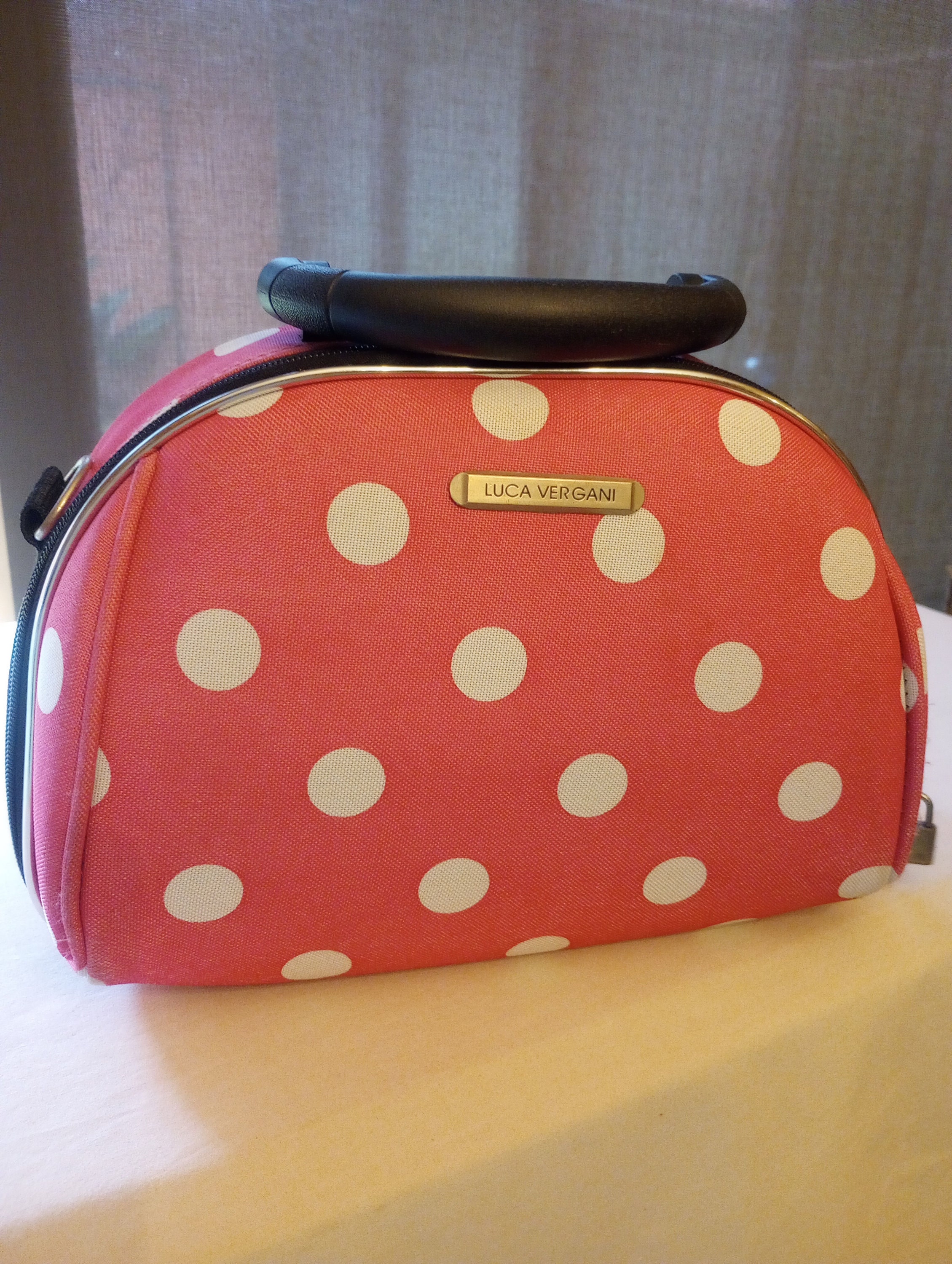 Luca Vergani Canvas Pink Polka-Dot Tragetasche - Etsy.de