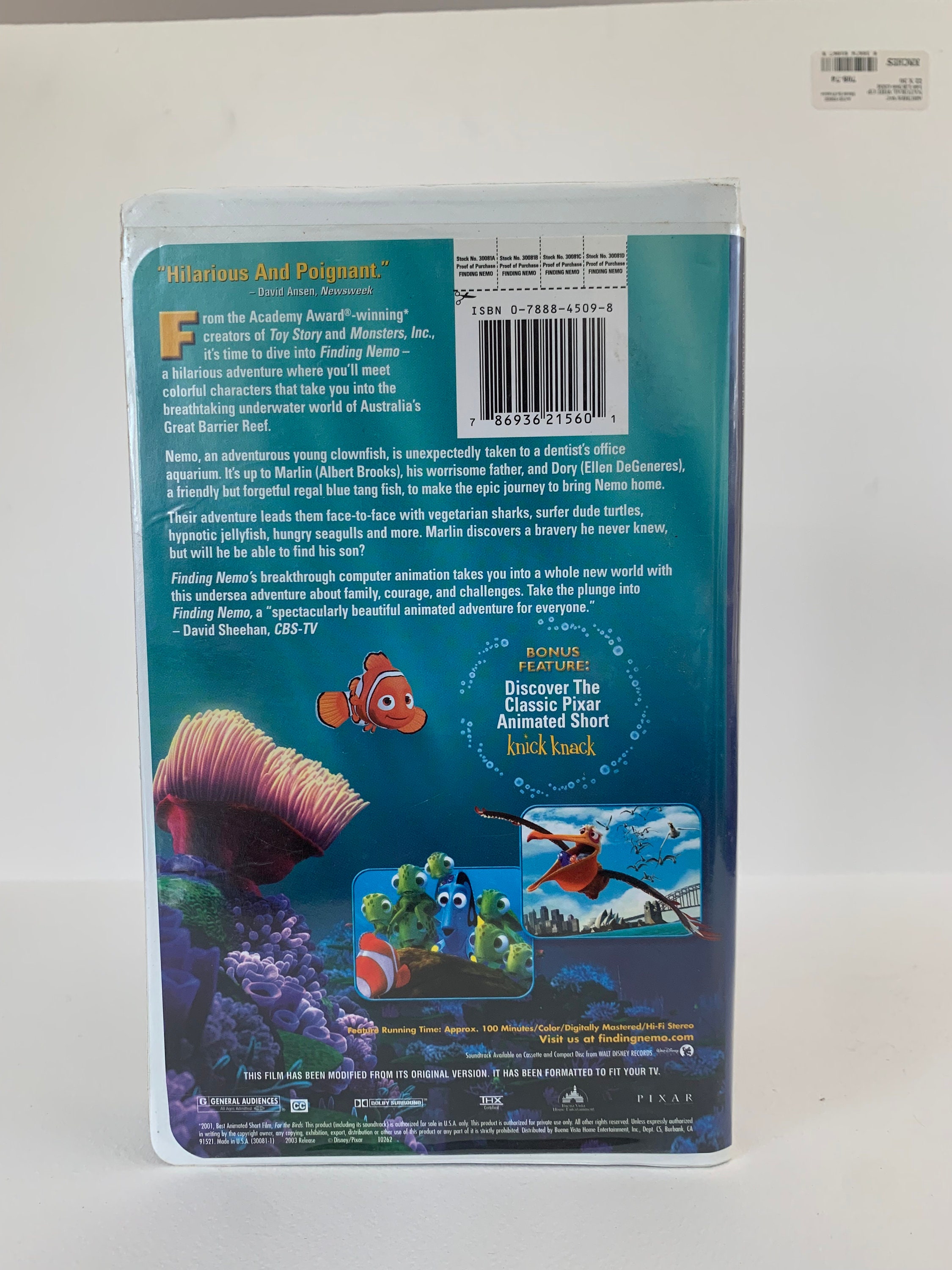 Classic Disney VHS Tape Finding Nemo - Etsy Australia