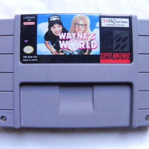 Vintage 90s SNES Super Nintendo Entertainment System gra wideo - Wayne's World (NTSC)