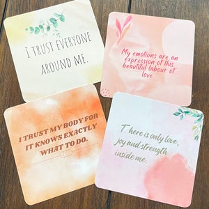 Natürliche Geburtsbestätigungskarten | Geburtsbestätigungen| Geburtsbestätigungskarten| Werdende Mama Geschenk | Affirmationskarten-Deck| Karten-Deck