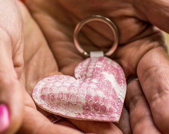 Schlüsselanhänger Herz aus Leder Geschenk für Lieblingsmensch Hochzeit Valentinstag Jubiläum Geburtstag