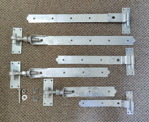 hook and band ajustable hinges in galvanised 24" pack of 3 pairs with fixings 