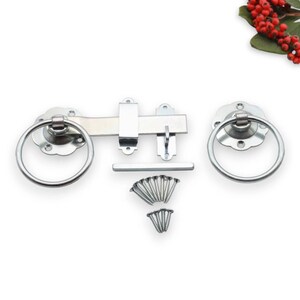 Infinity Decor Garden Gate Kit 18" Tee Hinges (3) Twisted Ring Latch