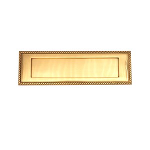 10 "x 3" Latón sólido Heavy Sprung Georgian Letter Plate Box Postal Brass Finish