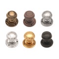 Georgian Solid Brass Mortice Heavy Sprung Round Door Knobs Set 50mm