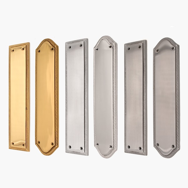 Georgian Shaped & Square Design Push plate Door Finger plate Protector in Multiple Finishes