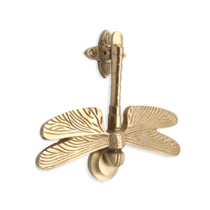 Vintage Antique reproduction Dragonfly Doorknocker - Solid Brass w/ Verdigris Finish Vintage Antique reproduction Dragonfly Doorknocker - Solid Brass w/ Verdigris Finish