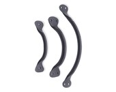 Bow Shape Hand Forged Wrought Iron Blacksmith Kitchen Cabinet Furniture Drawer Door Pull Handles