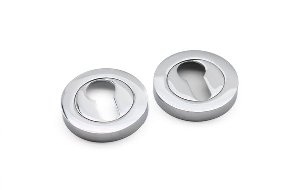 Euro Profile Concealed Key Hole Cover Escutcheon Pair Cylinder