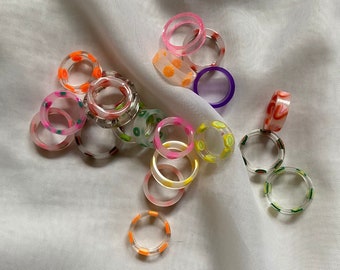 Obst Ring aus Resin | Frucht Ring aus Epoxidharz | Handmade Jewellery | Fruity Schmuck | Personalisierte Ringe