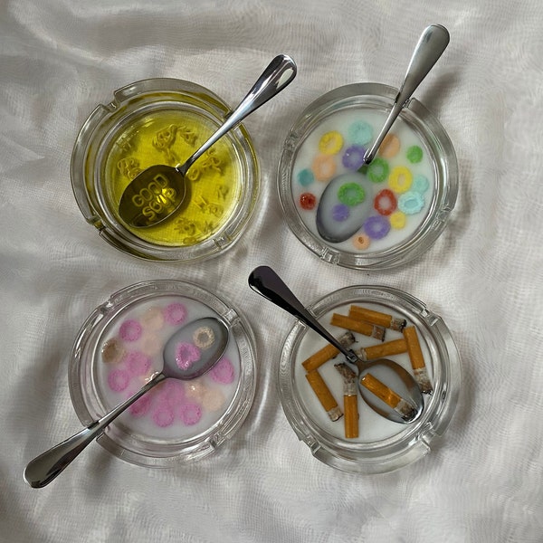 Cornflakes ashtray made of epoxy resin | Soup Resin Ashtray | Handmade | Cigarettes | Froot Loops