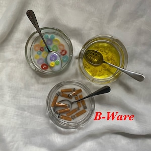 Asbak van B-kwaliteit Cornflakes gemaakt van epoxyhars | Asbak van soephars | Handgemaakt | Sigaretten | Froot Loops