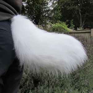 White / Black small sized furry fursuit nub tail for partials/ cosplays rabbit or deer tail