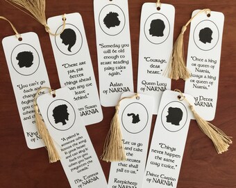 narnia bookmark etsy