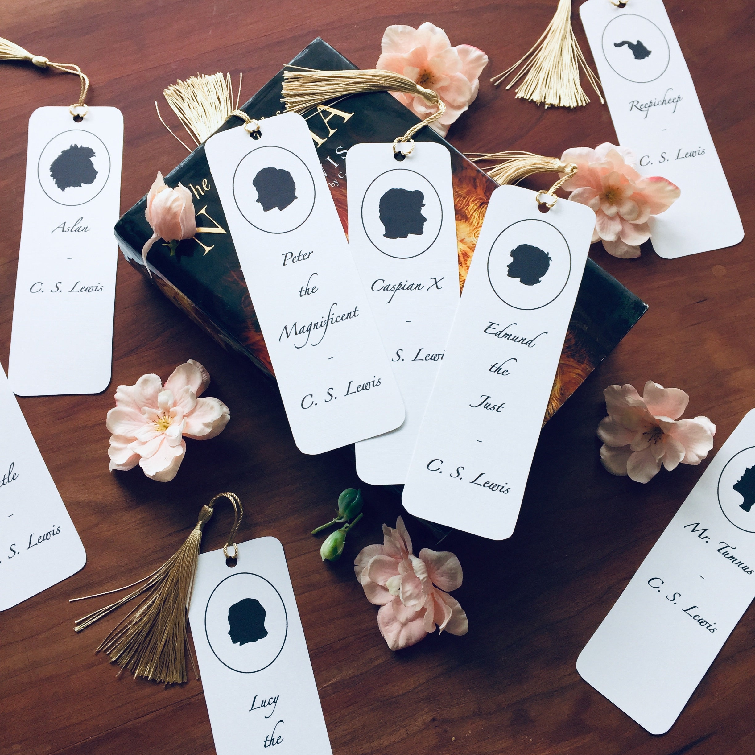 printable narnia inspired bookmarks etsy