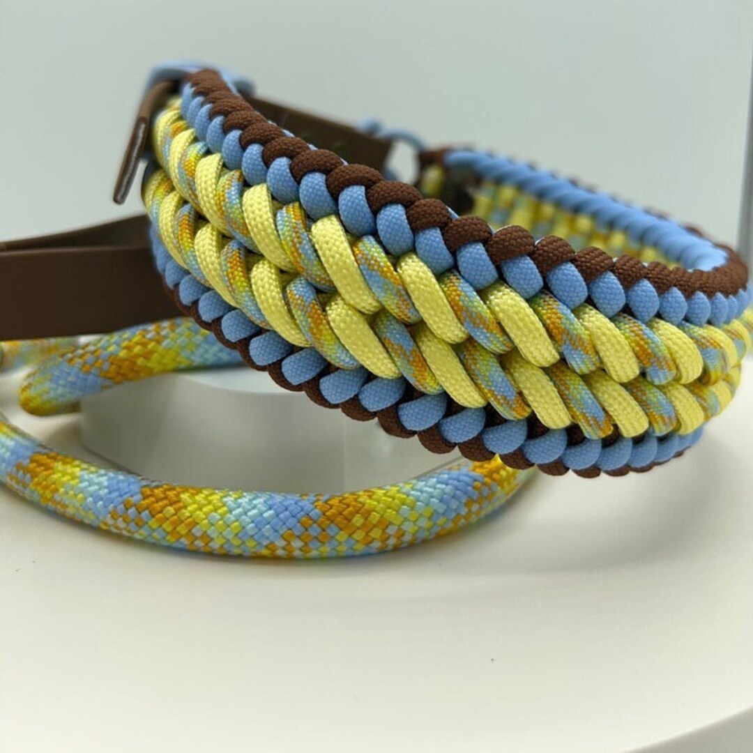 Good Morning Adjustable Paracord Collar and Leash Set Etsy