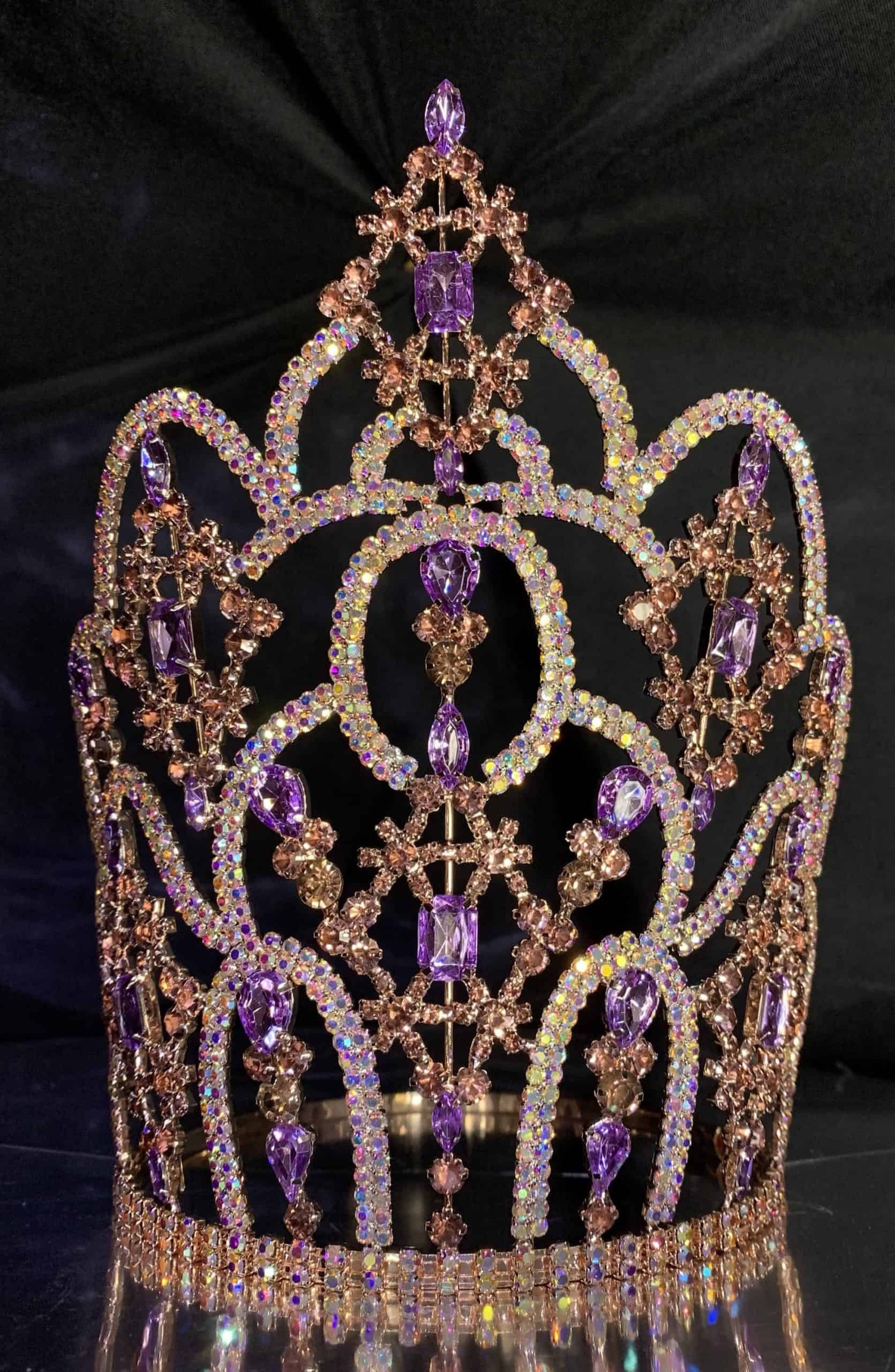 Rhinestone Large Pageant Crystal Crown Tiara Drag Queen 8 inch | Etsy