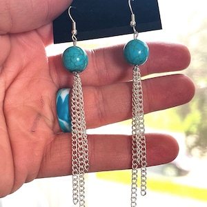 Turquoise Ball Drop Earrings