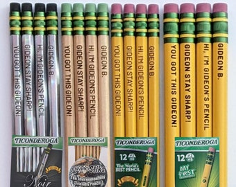 Personalized Engraved Pencils - Ticonderoga #2 - My First - EnviroStiks - School Supplies - Teacher gift - Student Gift - Wedding Favors