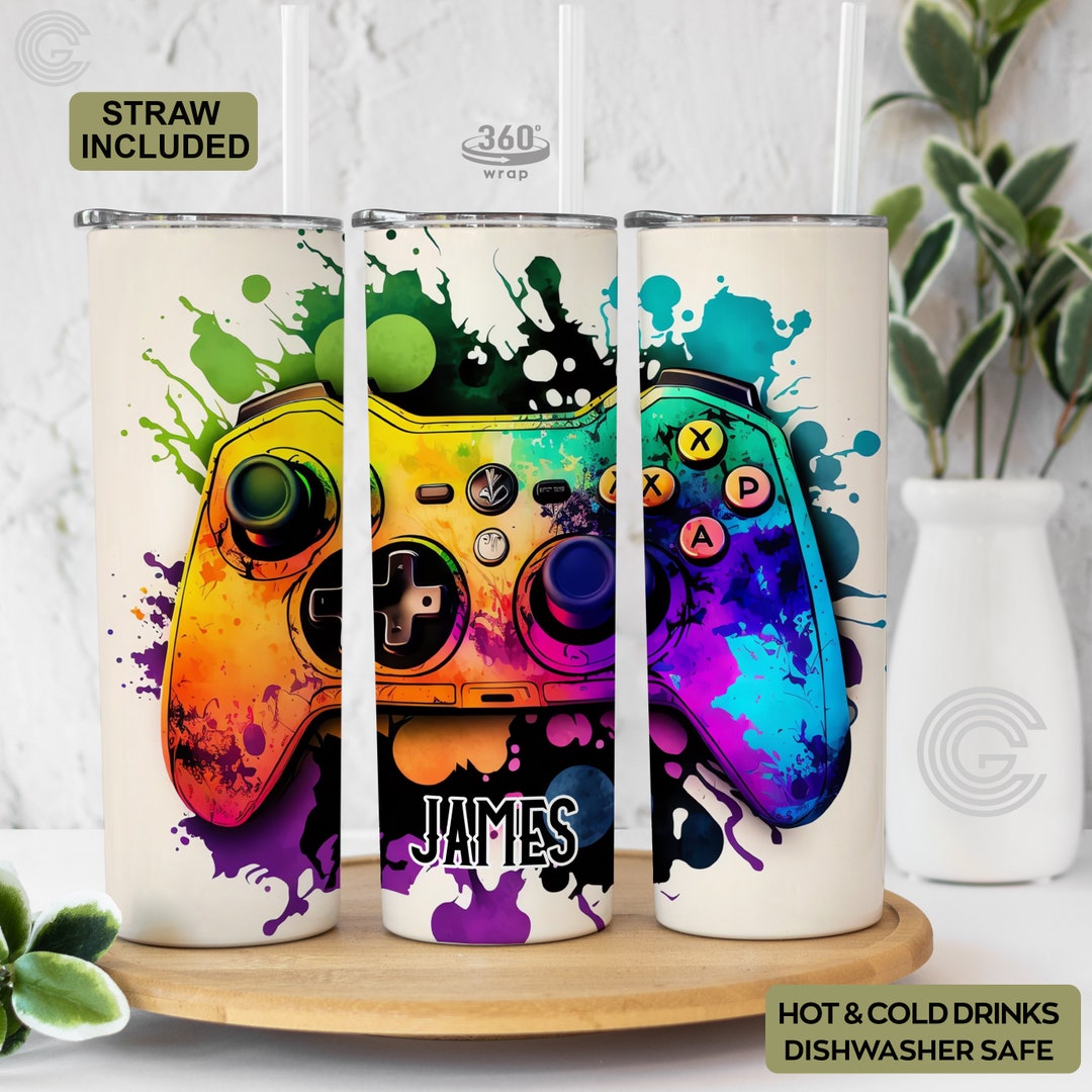 Personalized Gamer Tumbler Custom Video Gaming Gift, Christmas Birthday