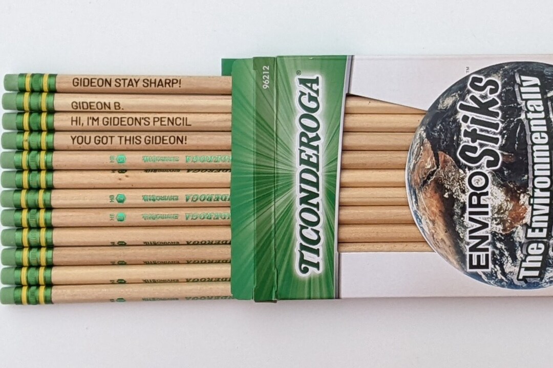 Personalized Pencils Engraved Envirostik Custom Ticonderoga Etsy