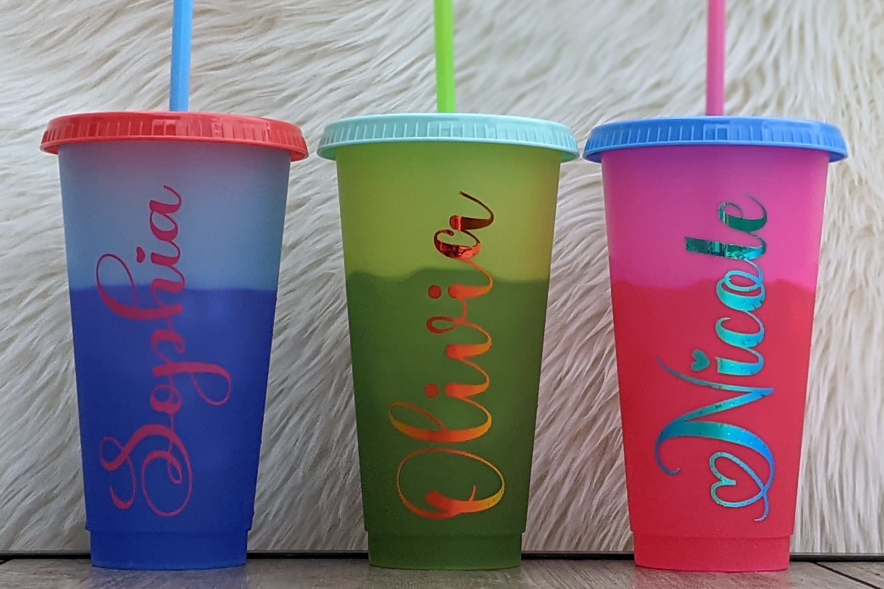 Personalized Color Changing Cup Customized Cups Color Etsy