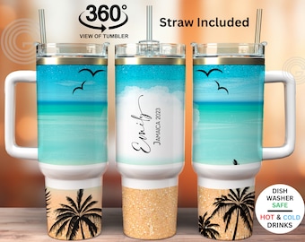 Beach Vacation Gifts, 40oz Vacation Tumbler Personalized, 40oz Summer Group Travel Mug, Destination Girls Trip Gift, Bachelorette Party Gift