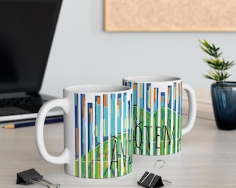 Cerro Ávila Coffee Mug 11oz, Venezuela Souvenir, Caracas City Art, Gift for Expats, Colorful Tea Mug, Venezuela Totems