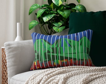 Cerro Avila Cushion. The perfect gift for a person from Caracas. Fabric sculpture for your armchair.