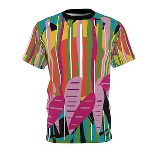 Pink Herons Caribbean Unisex T-shirt, Retro Miami Flannel, Miami Beach original shirt, surfer gift and bird lover artists