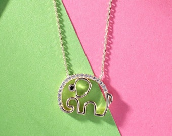 14k Gold Elephant Necklace | Handmade Safari Jewelry