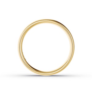 14K Solid Gold 5mm Yellow Gold Polished Mens Womens Comfort Fit Dome Wedding Band bild 2