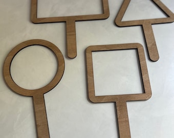 Shape finder viewers, Natural early years resource, EYFS natural shapes, Shape cards