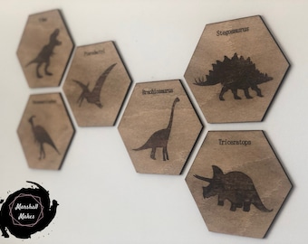 Lasergegraveerde dinosaurusplaat, dinosaurus muurdecoratie, decoratie voor kinderkamer
