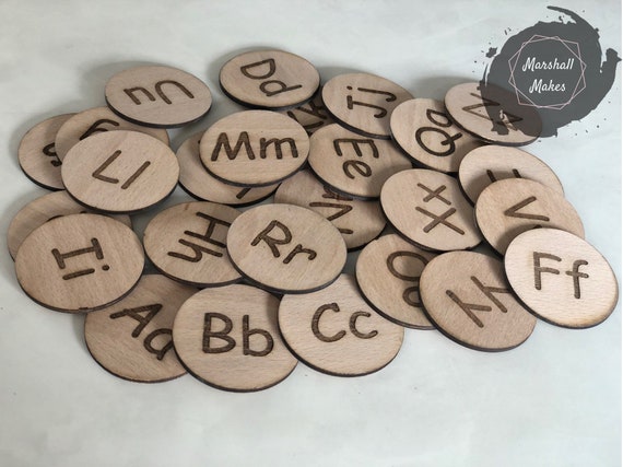 Alphabet Flashcards/Discs | Montessori Learning, Uppercase and Lowercase | Letter Recognition