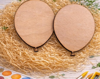 Birch Plywood Balloon Craft Blanks: Laser Cut Shapes