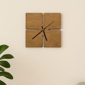 Modern Wall Clock, Wooden Wall Clock, Minimalist Wall Clock,