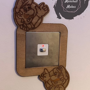 Super Mario Light Switch Surround, Mario Wall Art, Light Switch Surround, Bedroom Decor